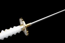 the frozen star hand forged 9610 spring steel katana galaxy blue saya battle ready 14