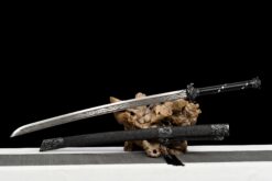 black moon engraved high manganese steel tang dao dragon scale leather saya battle ready 01