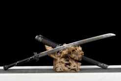 black moon engraved high manganese steel tang dao dragon scale leather saya battle ready 02