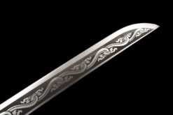 black moon engraved high manganese steel tang dao dragon scale leather saya battle ready 08