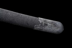 dragon scale tactical xiuchun dao silver etched blade battle ready spring steel 07