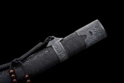 dragon scale tactical xiuchun dao silver etched blade battle ready spring steel 08