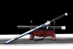 frost wind baked blue high manganese steel xiuchun dao silver plum motif battle ready 01
