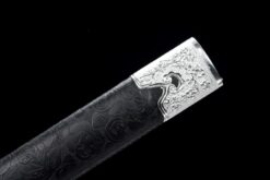 frost wind baked blue high manganese steel xiuchun dao silver plum motif battle ready 07