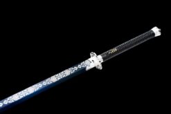 frost wind baked blue high manganese steel xiuchun dao silver plum motif battle ready 12