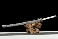 peacock plume blue manganese steel xiuchun dao silver floral motif battle ready 03