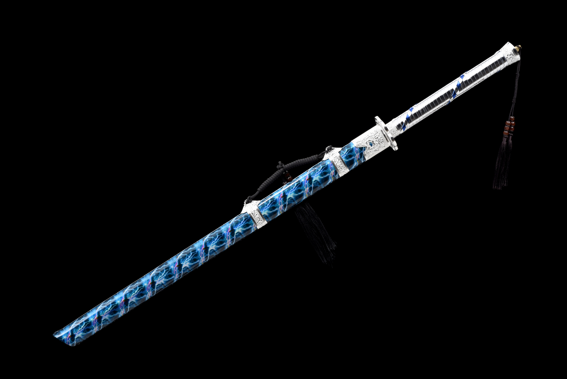thunder strike high performance manganese steel xiuchun dao blue lightning pattern battle ready 06
