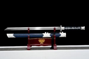 azure dragons soul high manganese steel tang dao silver dragon fittings battle ready 02