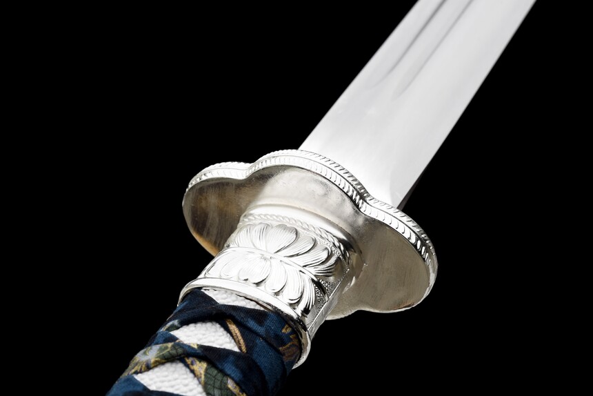 azure dragons soul high manganese steel tang dao silver dragon fittings battle ready 07