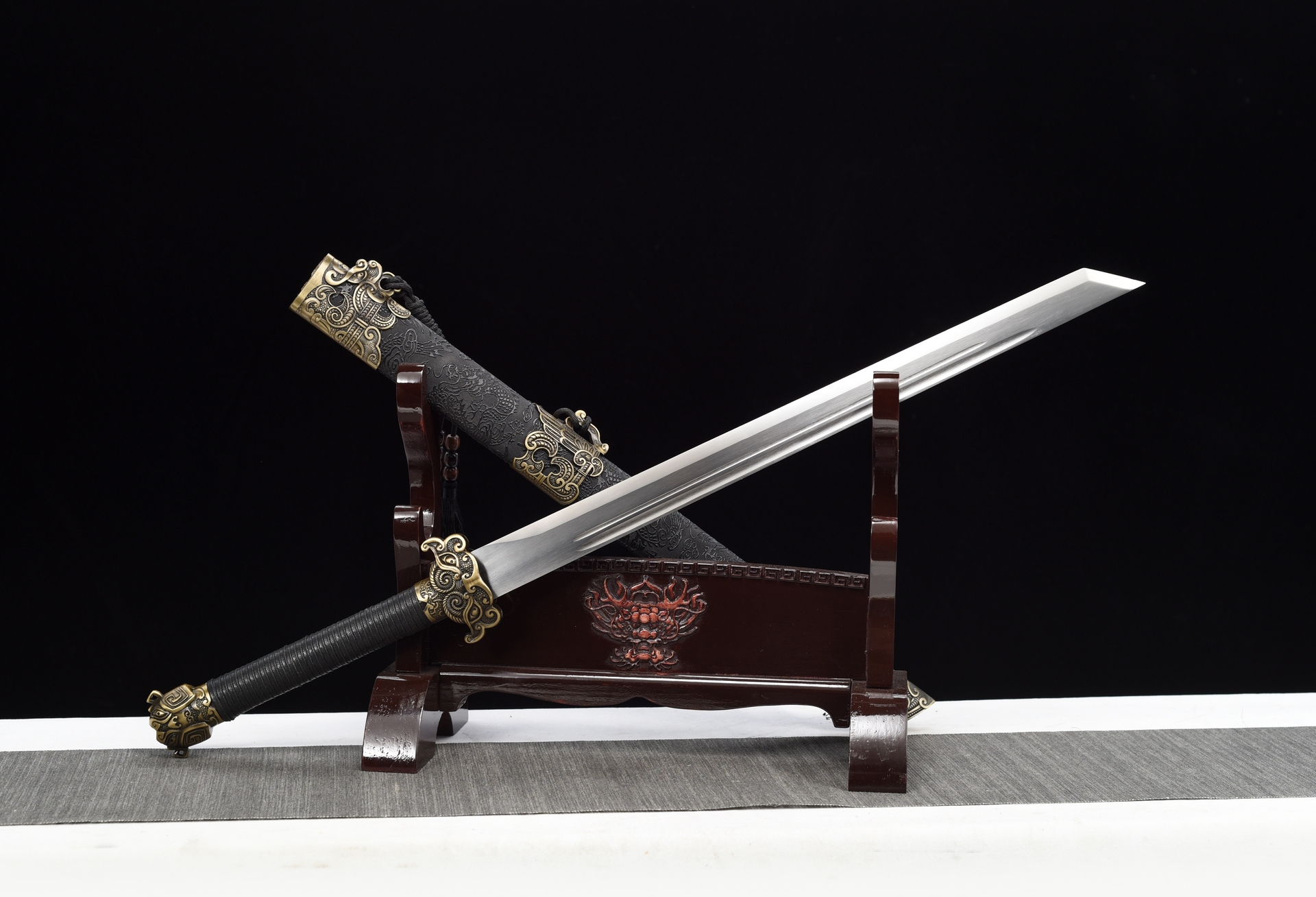 lingzong hand forged manganese steel tang dao thunder god fittings double bo hi 02