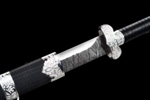 dark night hand forged high performance spring steel tang dao blackout tactical battle ready 04