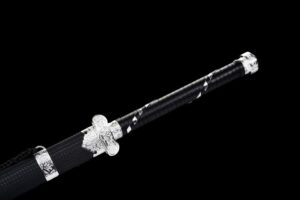 dark night hand forged high performance spring steel tang dao blackout tactical battle ready 08