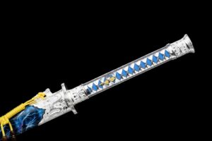 meteor lightning high manganese steel tang dao blue scabbard dragon fittings 08
